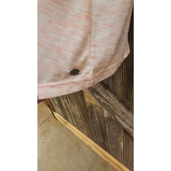 NWT Guess Peplum Top L Pink Padded Shoulders Cap Sleeve Studded Shirt punk rock - Picture 3 of 9